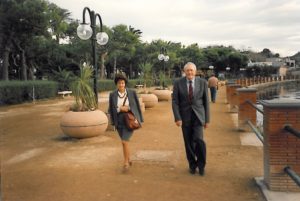1994-95: Il Presidente De Rosa durante la visita a Baia
