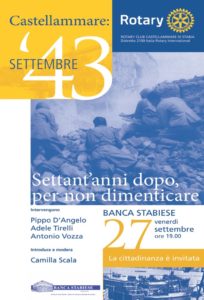 2013-14: La locandina della manifestazione ‘Castellammare, settembre ’43 – Settant’anni dopo, per non dimenticare’