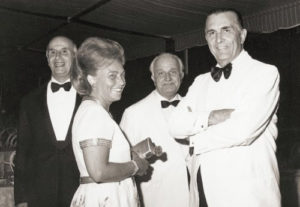 1974-75: Il Presidente Salvatore De Martino con la Sig.ra Ornella