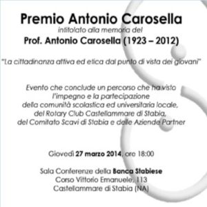 2013-14: La locandina del Premio Antonio Carosella