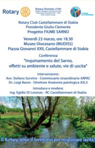 2017-18: Locandina del Convegno su ‘Inquinamento del Sarno’