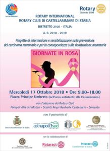 2018-19: Inizia il Progetto ‘Giornate in rosa’